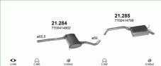 вихлопна система на RENAULT SAFRANE 2.0 LIFTBACK 1996-2002 103kW