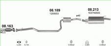 вихлопна система на FORD FIESTA 1.4 1996-2002 66kW