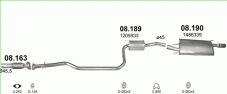 вихлопна система на FORD PUMA 1.4 1998-2001 66kW