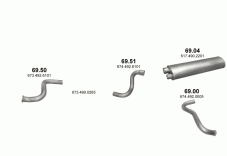 вихлопна система на MERCEDES 10-16 T 1117/1117 L-S-LS-K/1317/1317 L-LS-K/1517/1517 L-K 