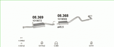 вихлопна система на FORD TRANSIT 2.0 BUS 1991-1994 64-72kW