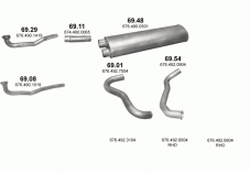 вихлопна система на MERCEDES 10-16 T 1117/1317 L/1517 L/1317 LS 