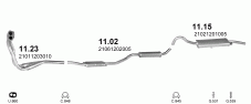 вихлопна система на LADA 2104 1.5 KOMBI 1973-1990 55kW