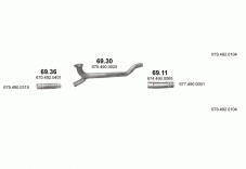 вихлопна система на MERCEDES 10-16 T 1254 L/1324 L/1324/1324 L-S-LS/1524/1724/ 