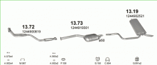 вихлопна система на MERCEDES 200 - T124 2.0 KOMBI 1985-1992 80kW