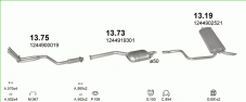 вихлопна система на MERCEDES 230E - T124 2.3 KOMBI 1985-1992 100kW