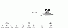 вихлопна система на OPEL CALIBRA 2.0 COUPE 1990-1997 85kW