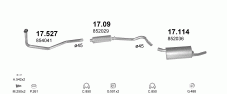 вихлопна система на OPEL CORSA A 1.0 SEDAN 1990-1993 33kW