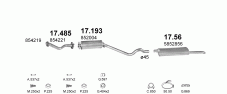 вихлопна система на OPEL KADETT E 1.7 D SEDAN 1989-1991 42kW