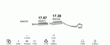 вихлопна система на OPEL VECTRA A 2.0 SEDAN 1988-1992 96kW