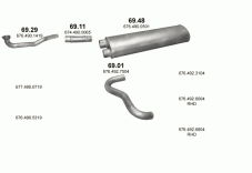 вихлопна система на MERCEDES 10-16 T 1120/1120 S/1317/1320/1320 S/1520/1720 