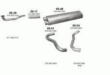 вихлопна система на MERCEDES 6-9 T 817/817 K-S/1117/1117 K-S/1317/1317 Вантажівка з усиленим кузовом 1983-1998 