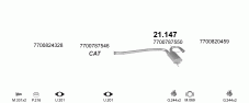 вихлопна система на RENAULT R19 1.7 SEDAN 1992-1996 68kW