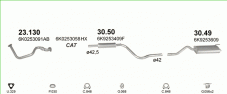 вихлопна система на SEAT INCA 1.4 VAN 1995-1997 44kW