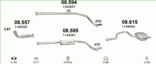 вихлопна система на FORD MONDEO 2.0 D HATCHBACK, SEDAN 2004-2007 66-85-96kW